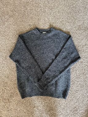 GAP Men's Charcoal Flecked Crewneck Sweater
